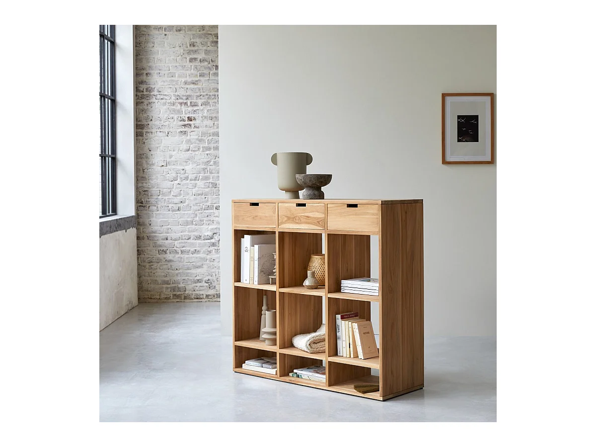 Console in legno di teak 120 Miho