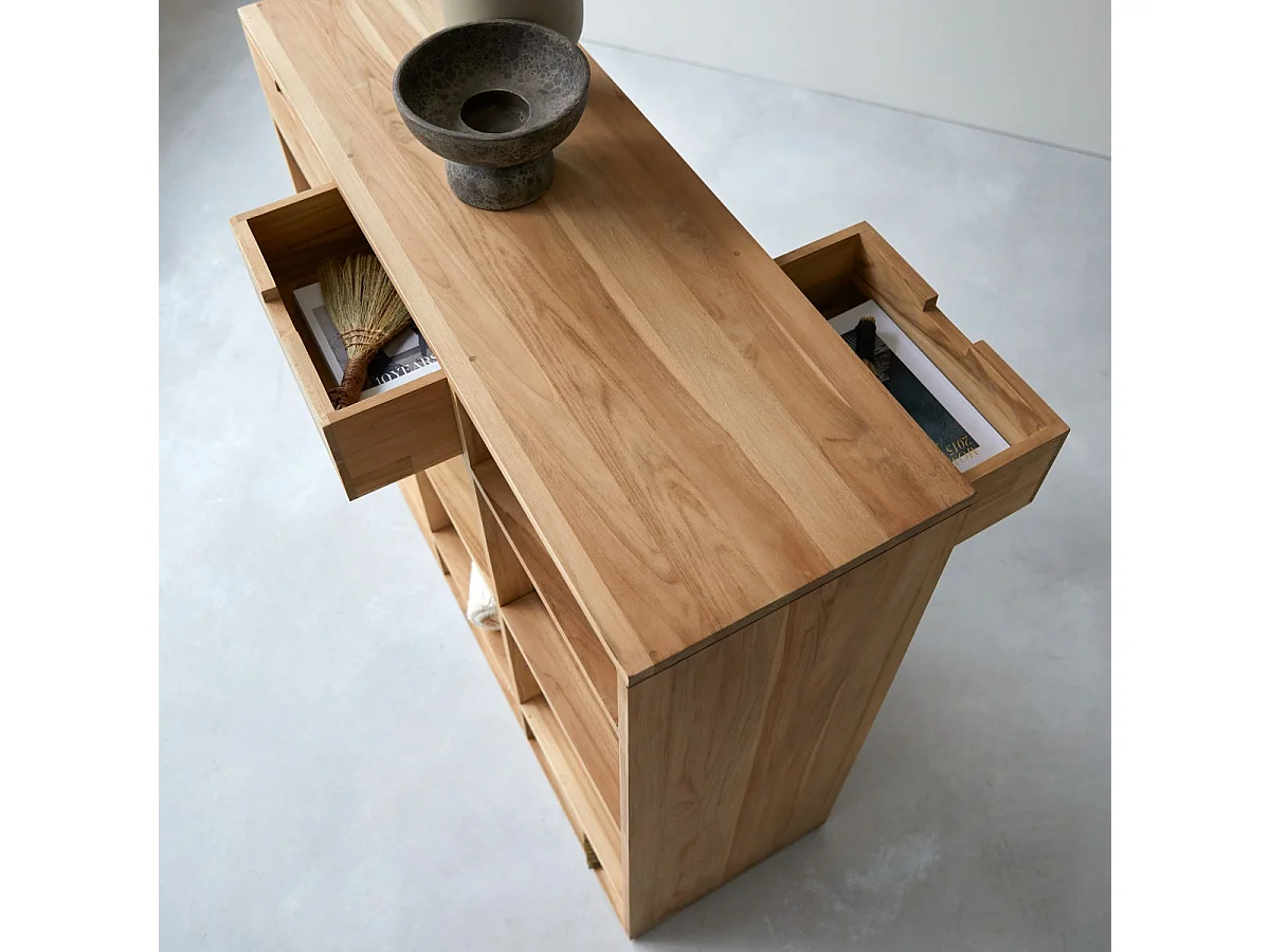 Console in legno di teak 120 Miho