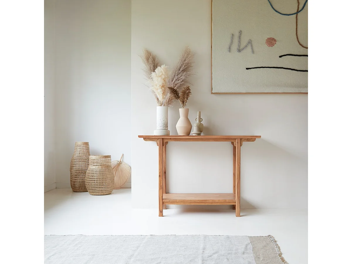Console in legno massello di acacia Elie