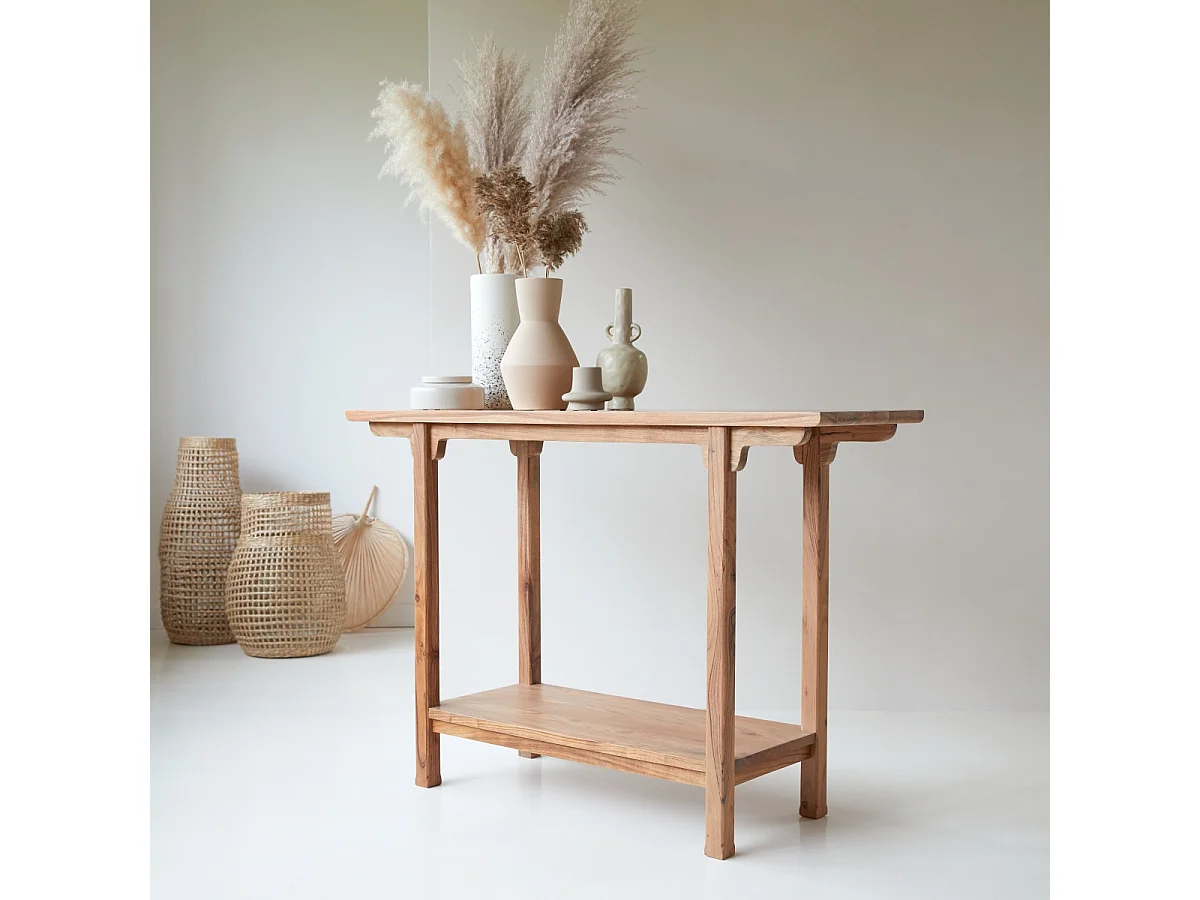 Console in legno massello di acacia Elie