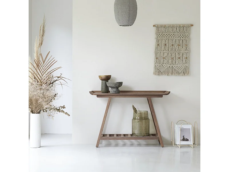 Consolle alta in legno di noce 110 Pampa