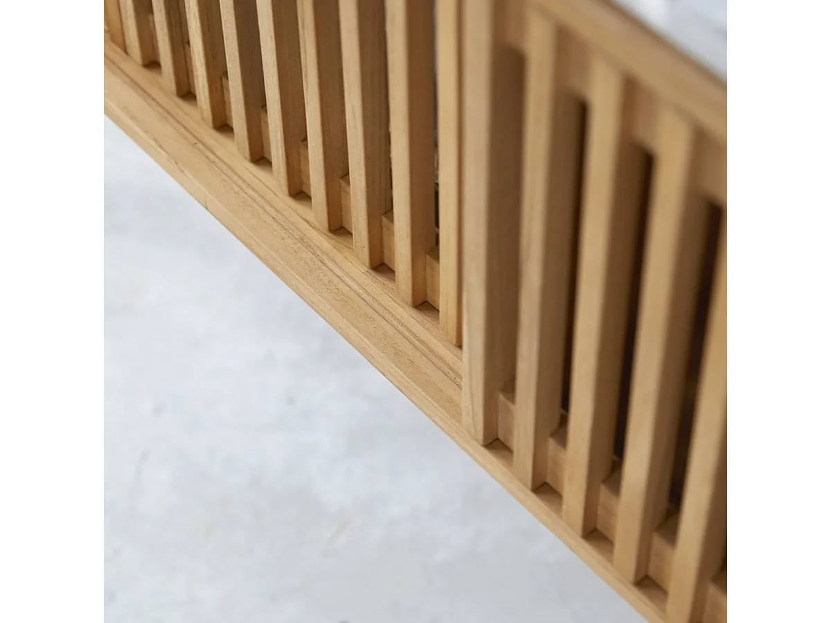 Konsole aus massivem Teakholz und Premium-Terrazzo