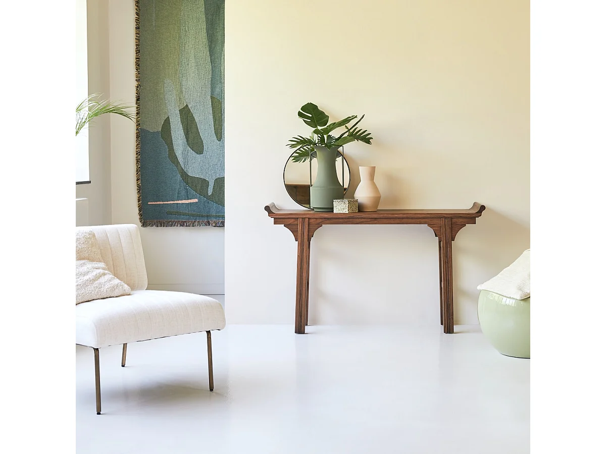 Consolle in legno di olmo massello Arun