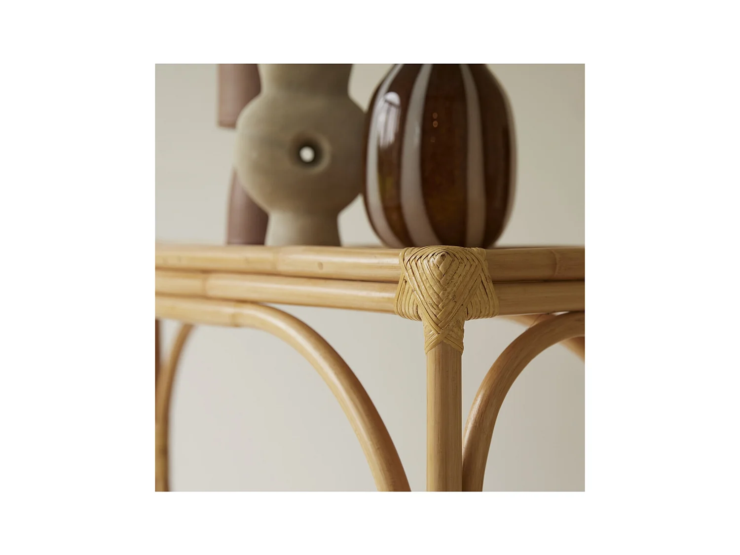 Consolle in stecchetti di rattan 120 Ella