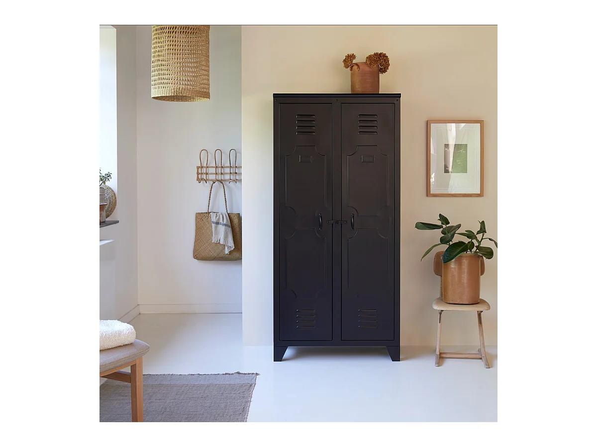 Armoire de rangement en métal 180 de style Industriel