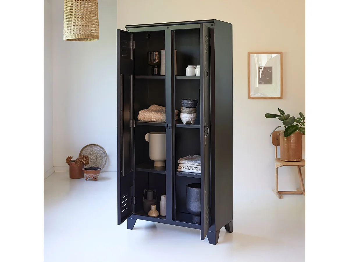 Armoire de rangement en métal 180 de style Industriel