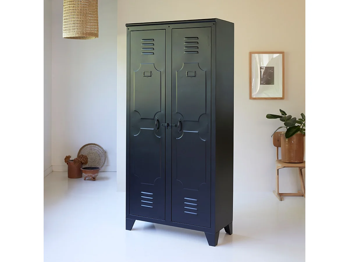 Armoire de rangement en métal 180 de style Industriel