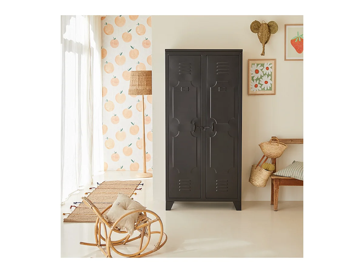 Armoire Industriel enfant en métal 180 cm