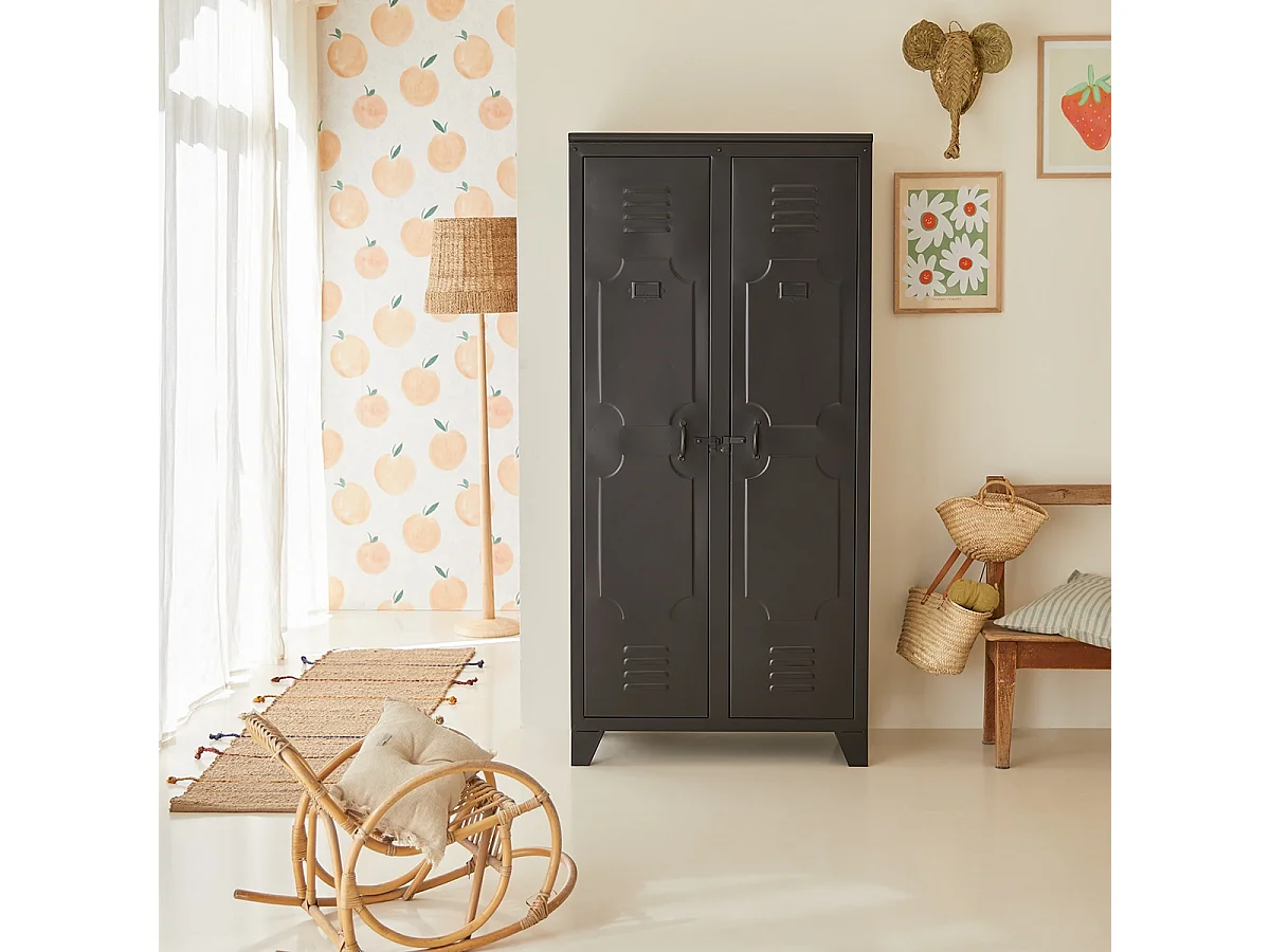 Armoire Industriel enfant en métal 180 cm
