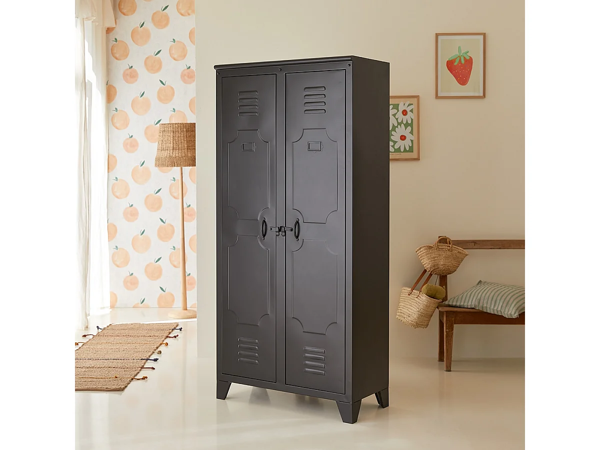 Armoire Industriel enfant en métal 180 cm