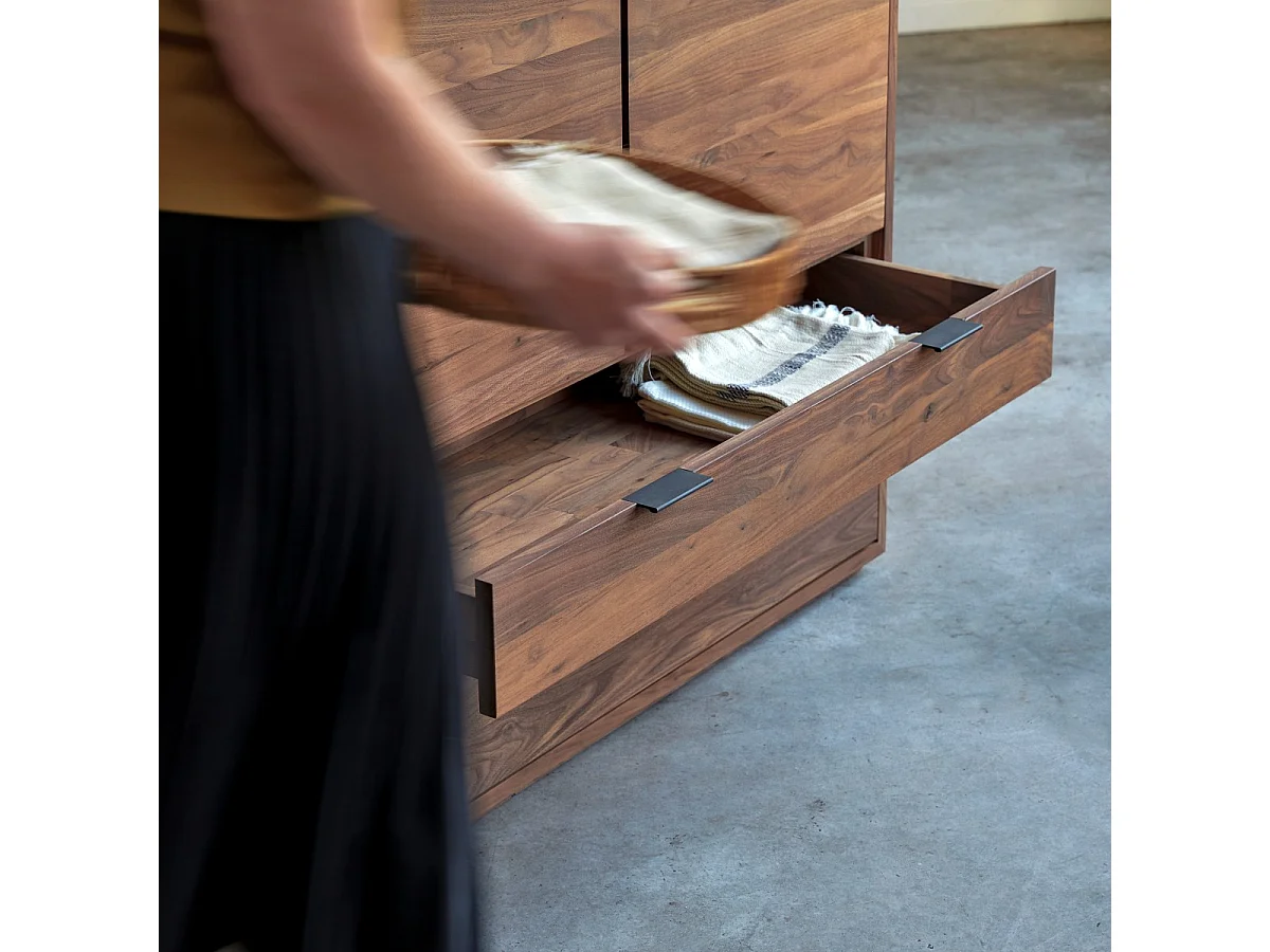 Senson - Solid walnut storage cabinet
