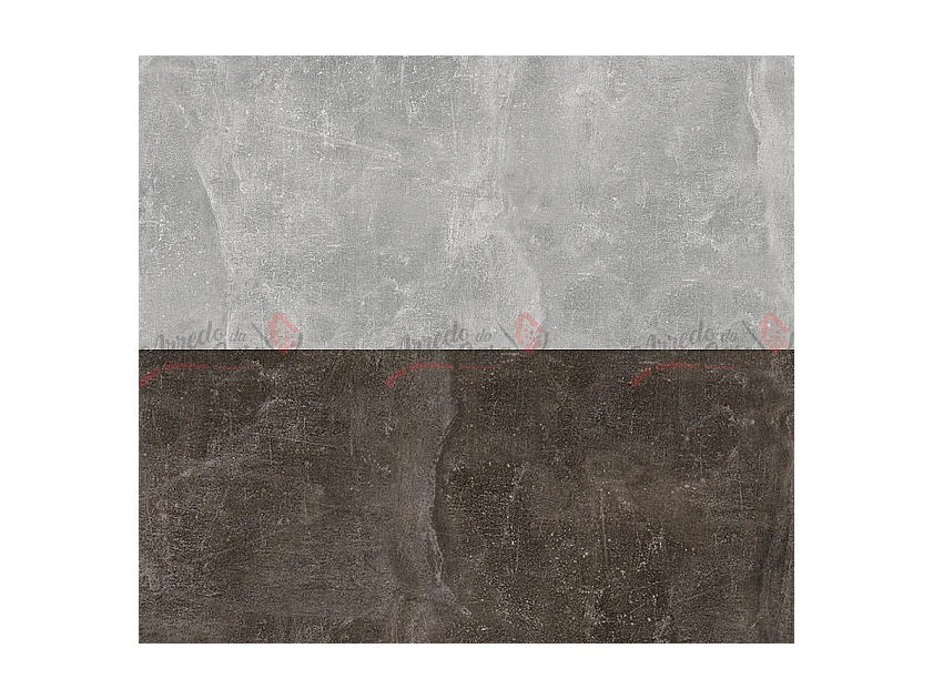 Letto matrimoniale moderno 160x200 cm cemento chiaro e scuro LG47