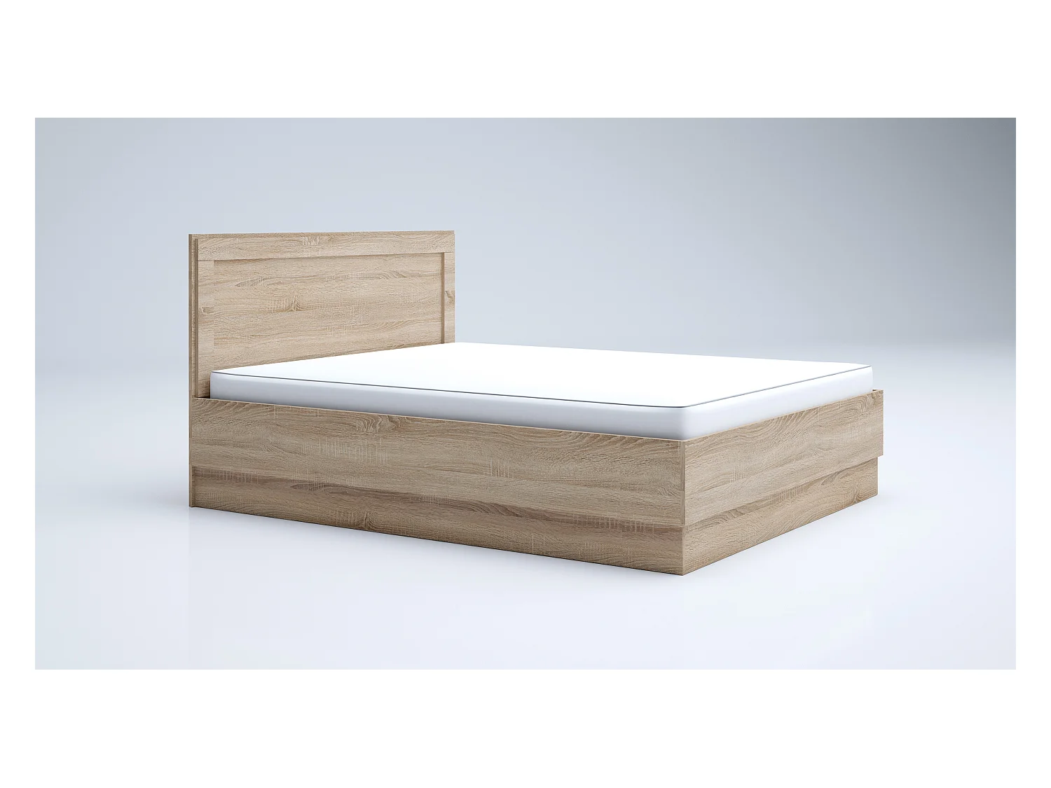 Letto matrimoniale con contenitore sonoma LG57