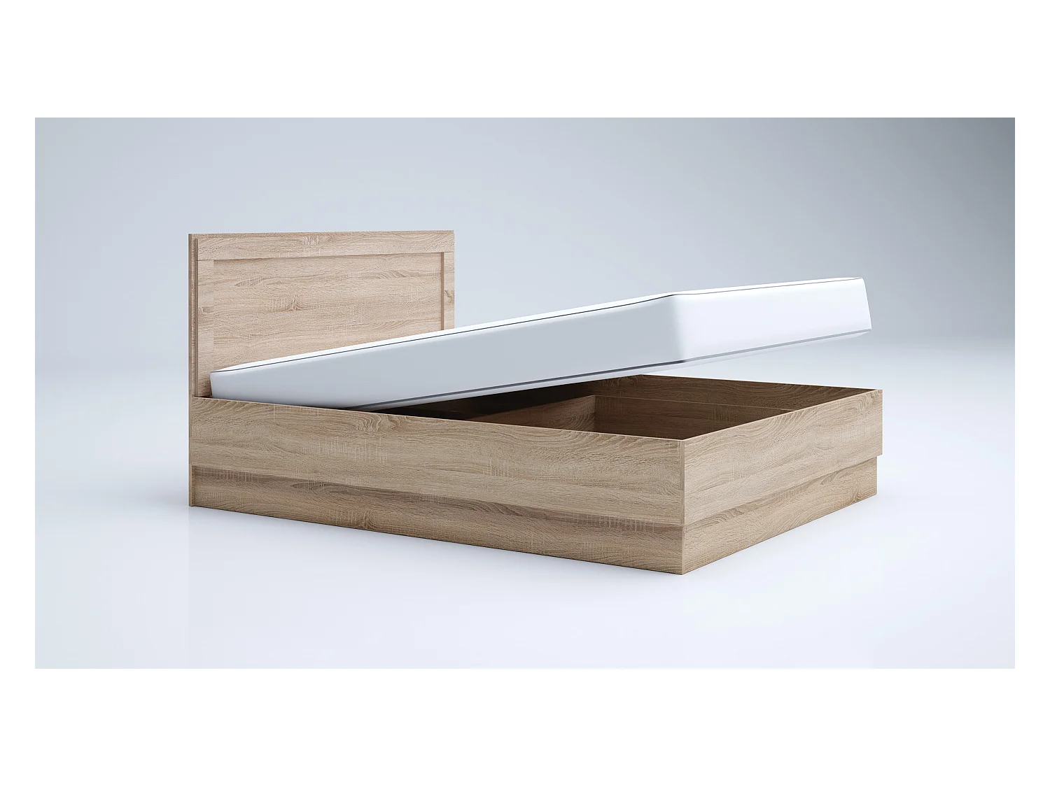 Letto matrimoniale con contenitore sonoma LG57