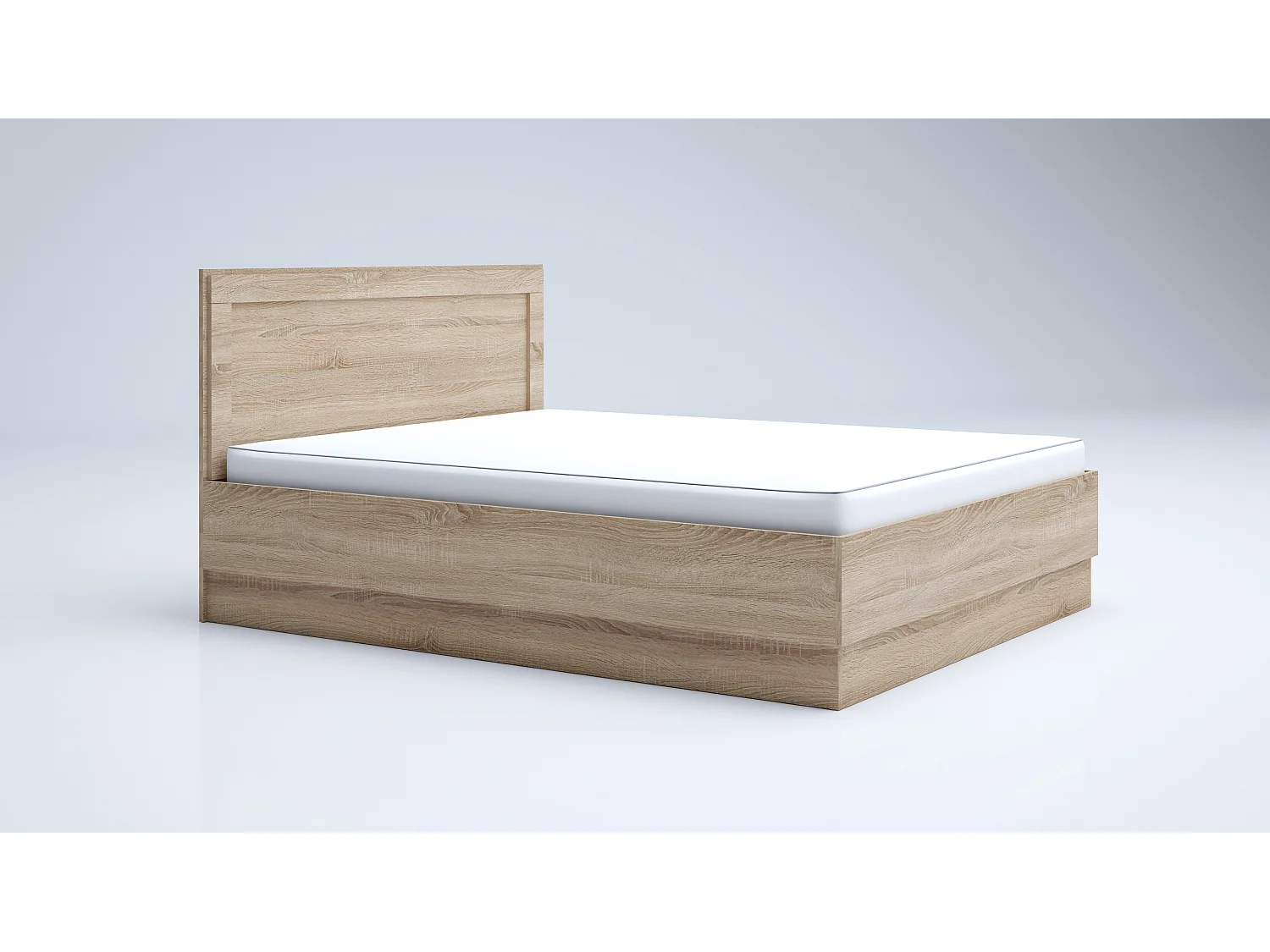 Letto matrimoniale con contenitore sonoma LG57