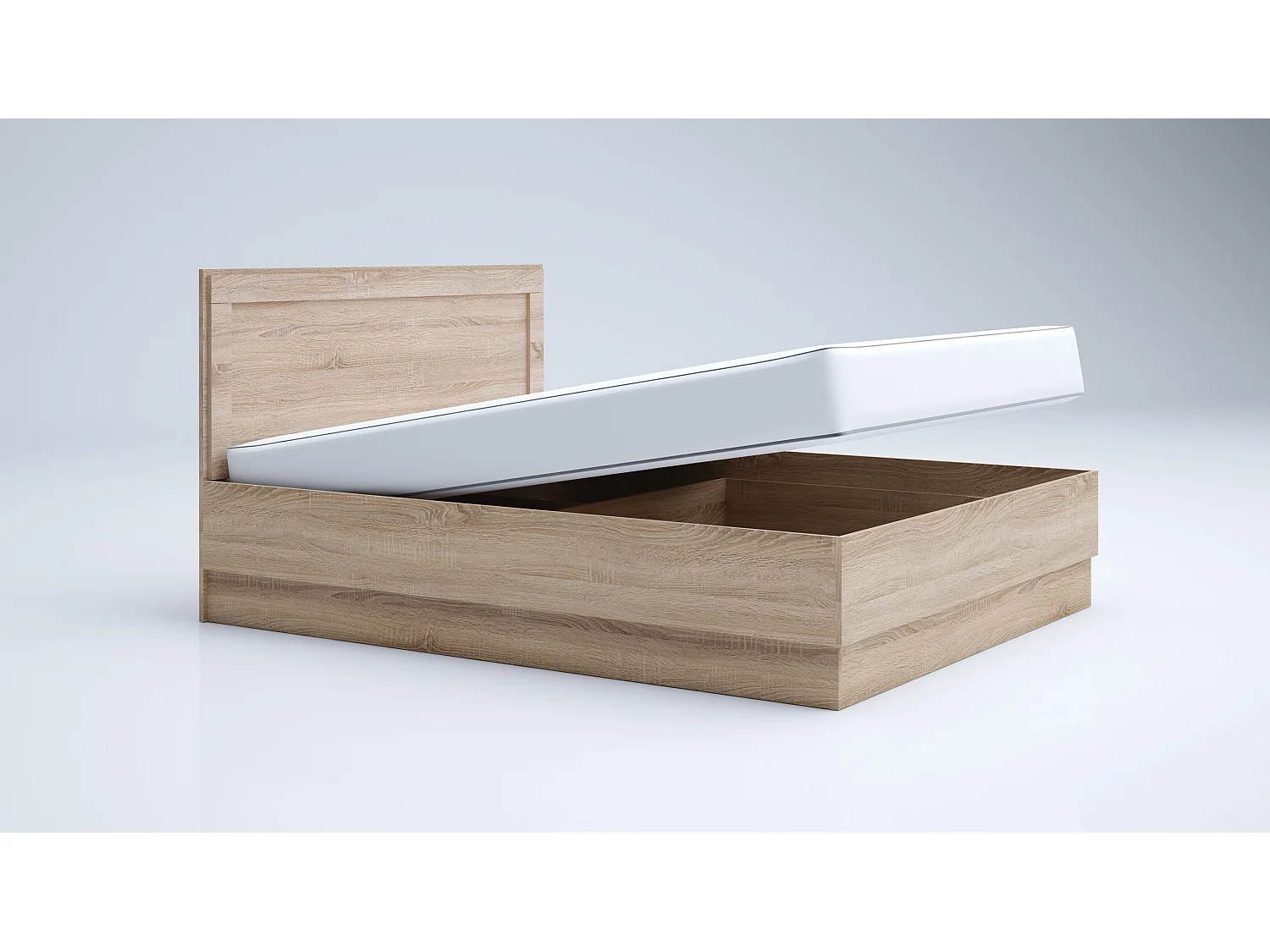 Letto matrimoniale con contenitore sonoma LG57