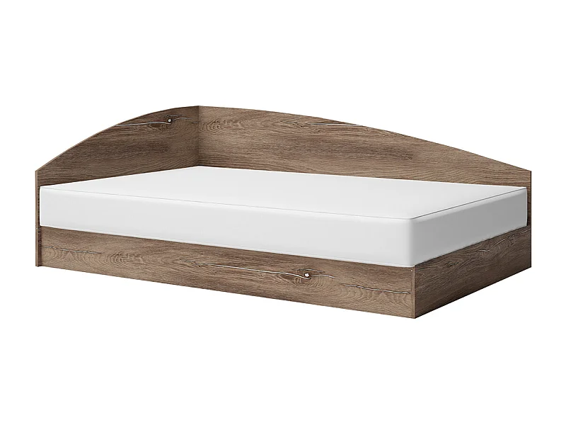 Letto una piazza e mezzo con contenitore marrone LG5