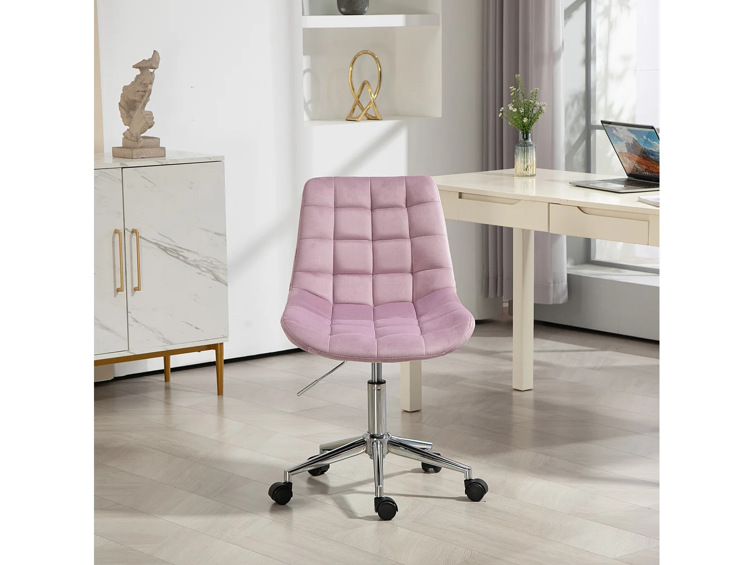 Chaise de bureau SVITA MICKY pour enfants, chaise de bureau réglable en hauteur, chaise pivotante, violet