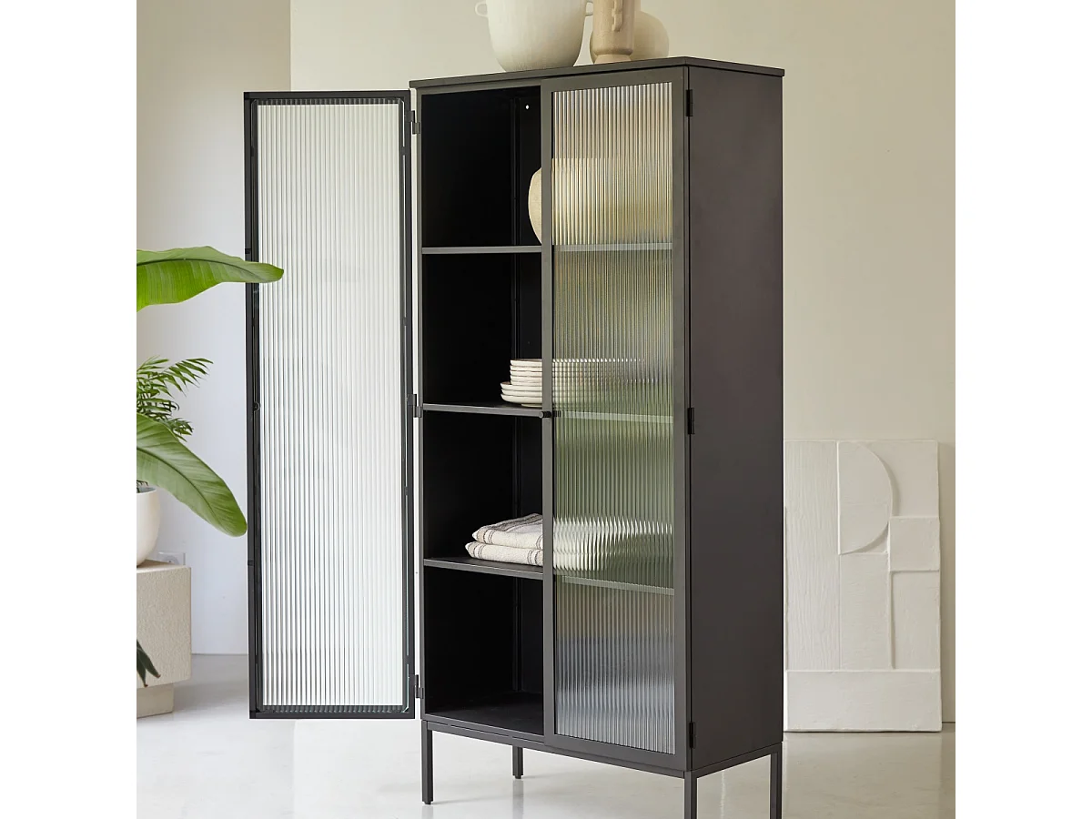 Geschirrschrank Annet aus getöntem Metall