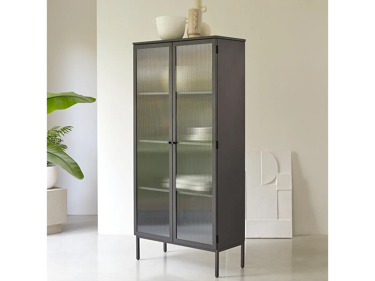 Geschirrschrank Annet aus getöntem Metall