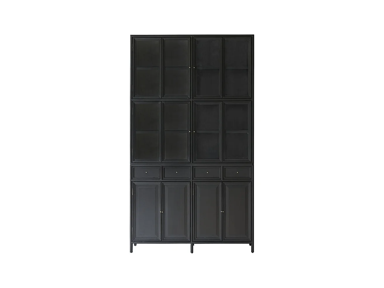 Geschirrschrank aus Mindi schwarz 120 cm hoch Buffet Geschirr Esszimmer