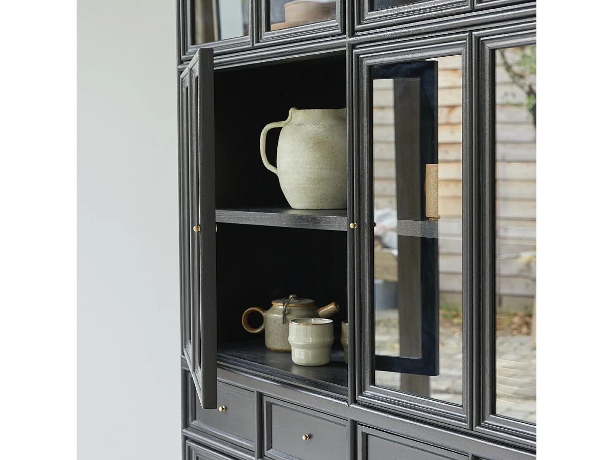 Credenza in legno massello mindi 120 cm per soggiorno sala pranzo cucina