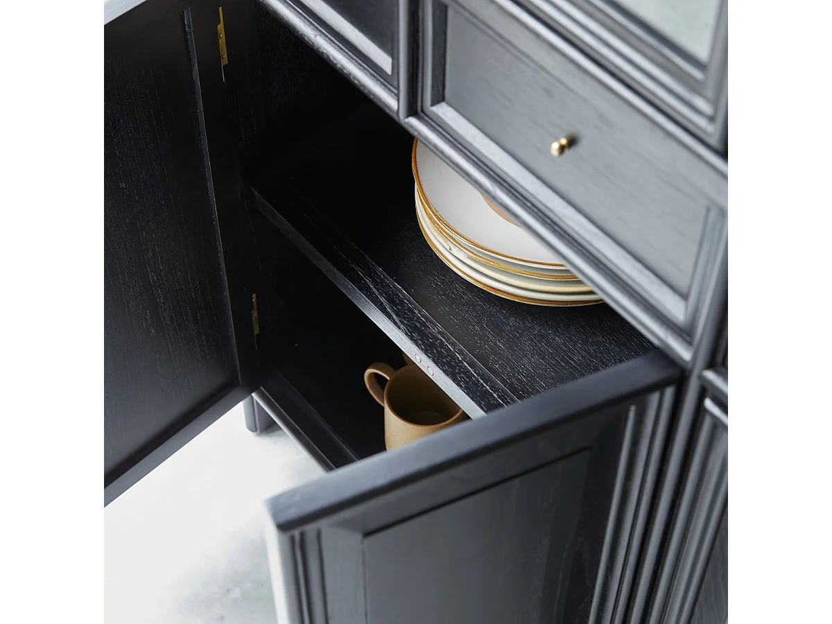 Credenza in legno massello mindi 120 cm per soggiorno sala pranzo cucina