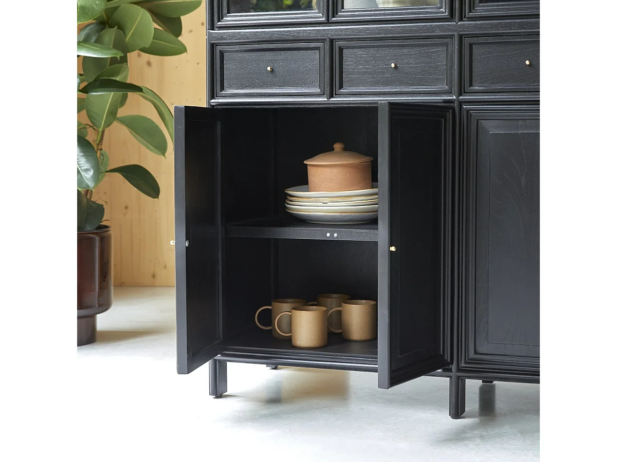 Credenza in legno massello mindi 120 cm per soggiorno sala pranzo cucina