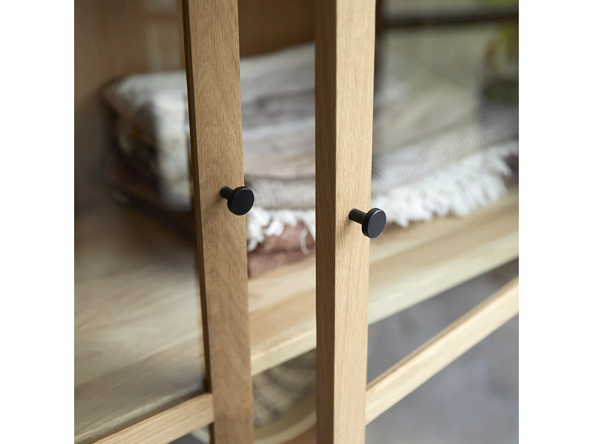 Vetrinetta alta in legno di quercia massello 120 Babeth