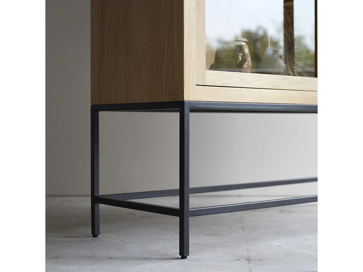 Vetrinetta alta in legno di quercia massello 120 Babeth