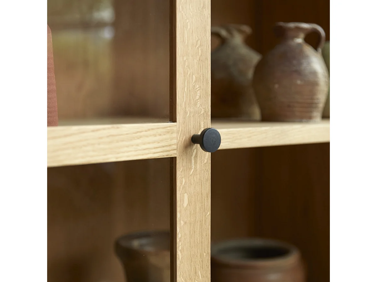 Vetrinetta bassa in legno di quercia massello 160 Babeth