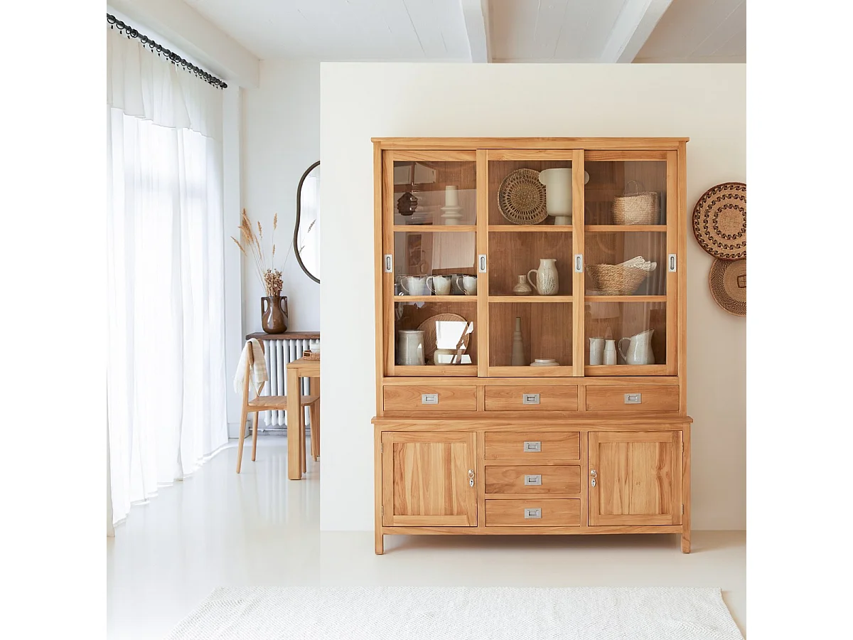 Credenza armadio mobile cucina soggiorno pranzo legno massello teak tek teck 160