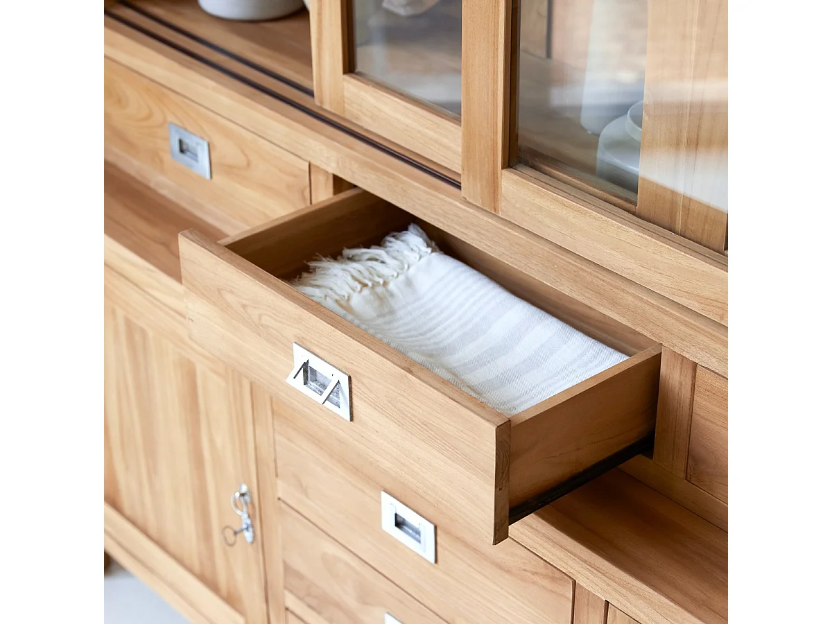 Credenza armadio mobile cucina soggiorno pranzo legno massello teak tek teck 160