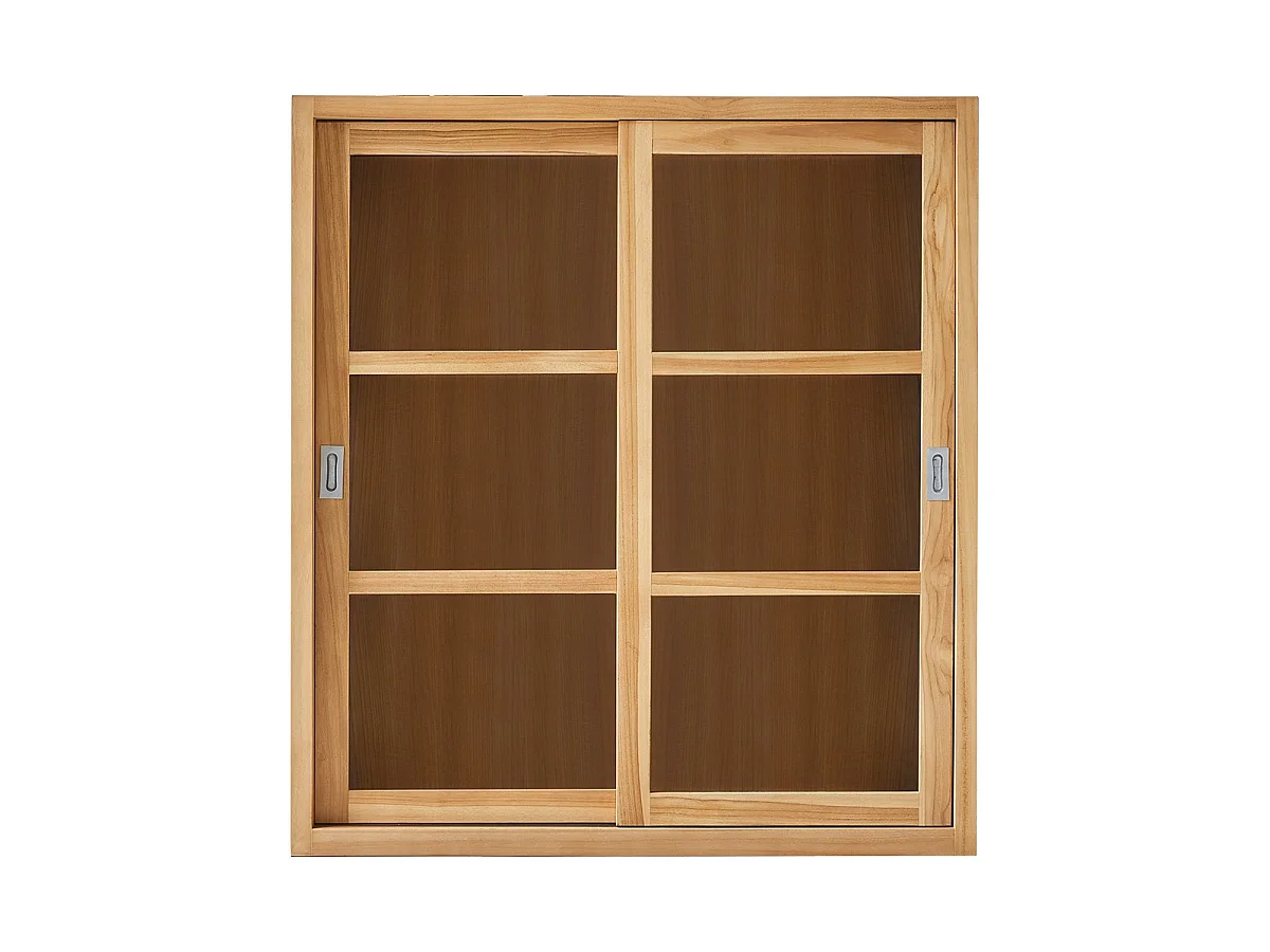 Vitrine aus massivem Teakholz 120 Coffee Tek