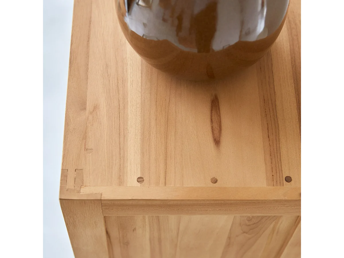 Vitrine aus massivem Teakholz 120 Coffee Tek