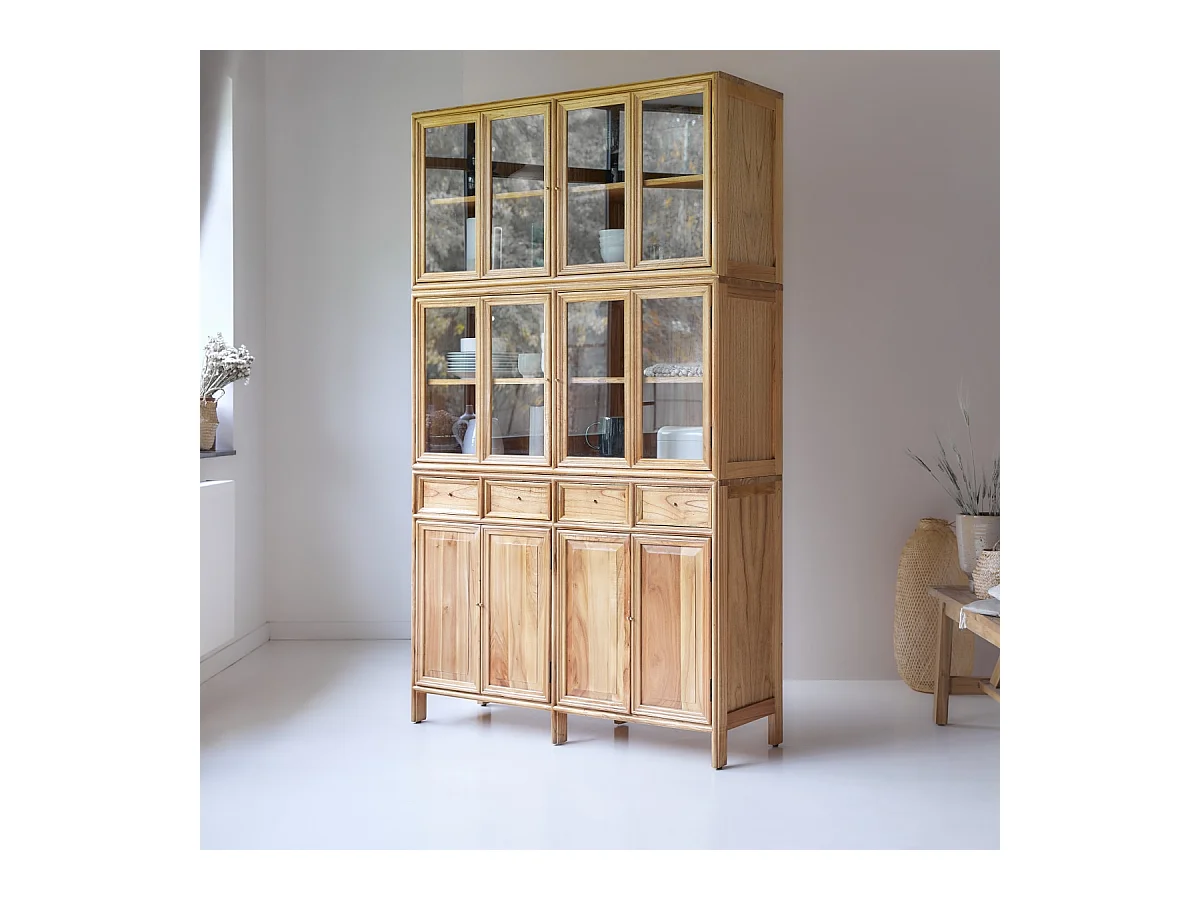 Doppelgeschirrschrank aus Mindiholz 120 cm Alex