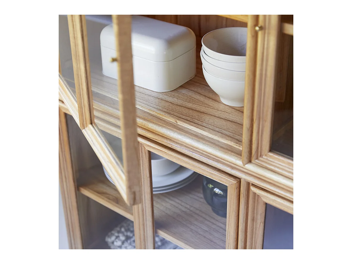 Doppelgeschirrschrank aus Mindiholz 120 cm Alex