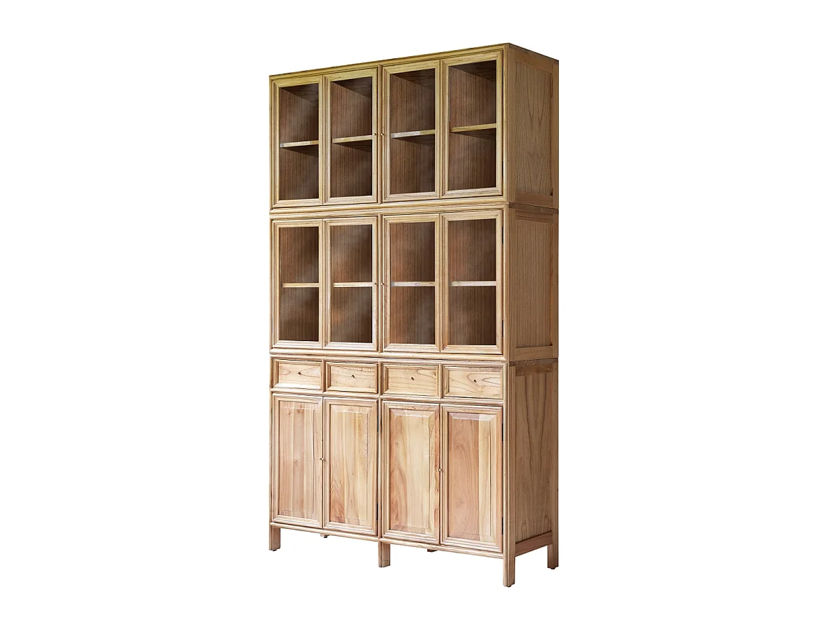 Doppelgeschirrschrank aus Mindiholz 120 cm Alex