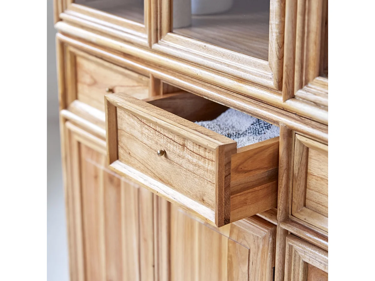 Doppelgeschirrschrank aus Mindiholz 120 cm Alex