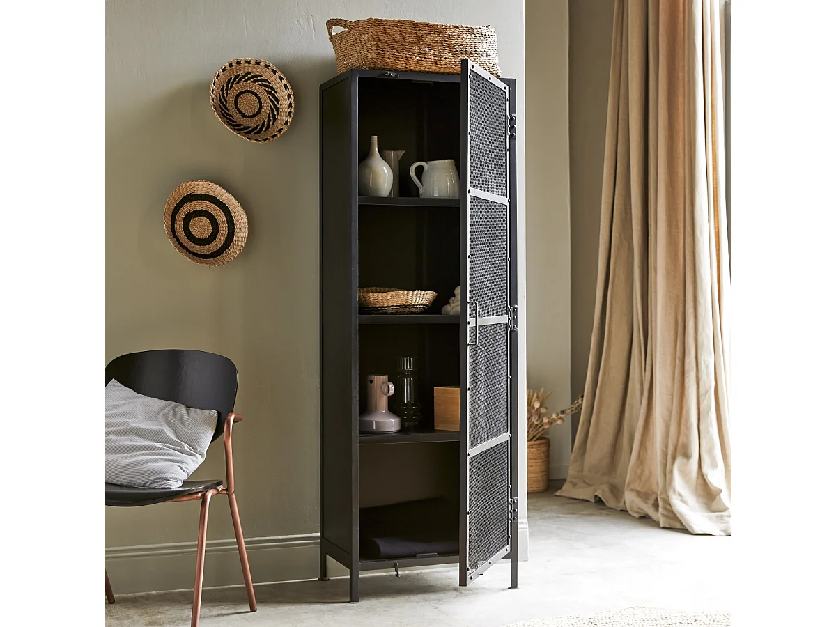 Credenza in metallo nero 60 Alma