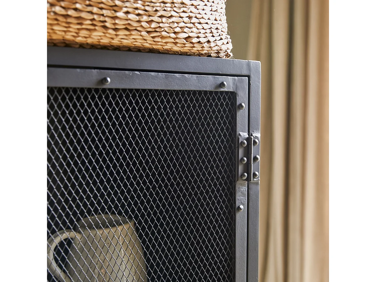 Credenza in metallo nero 60 Alma