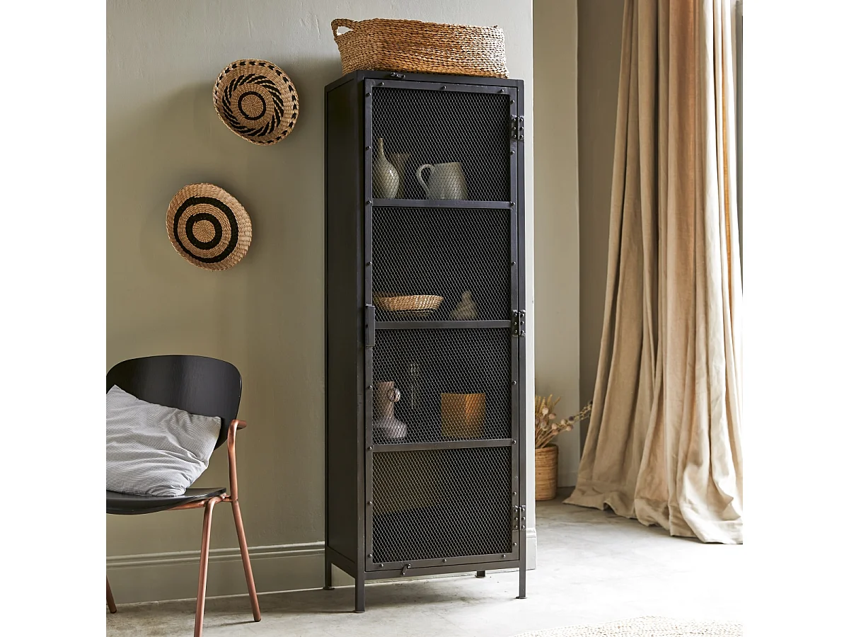 Credenza in metallo nero 60 Alma