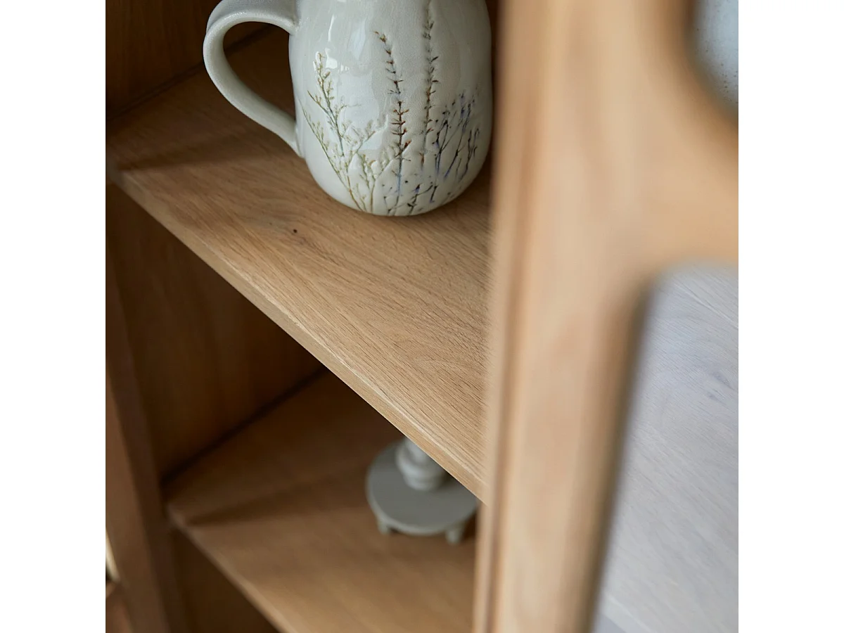 Credenza con piattaia in legno di rovere massello 180 Marthe