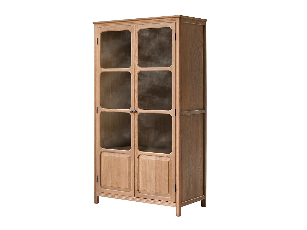 Geschirrschrank Marthe aus massivem Eichenholz 180