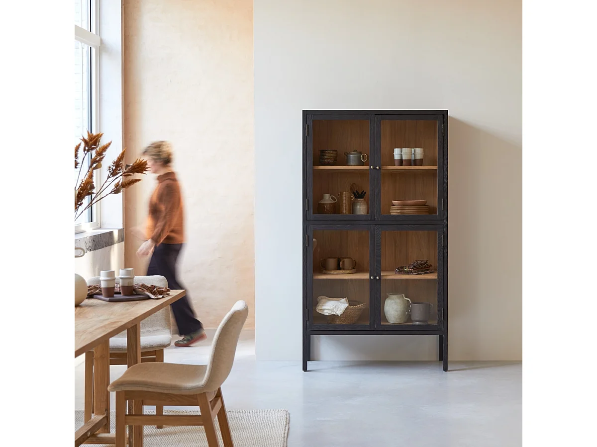 Geschirrschrank Carmen aus massivem Eschenholz 180 cm