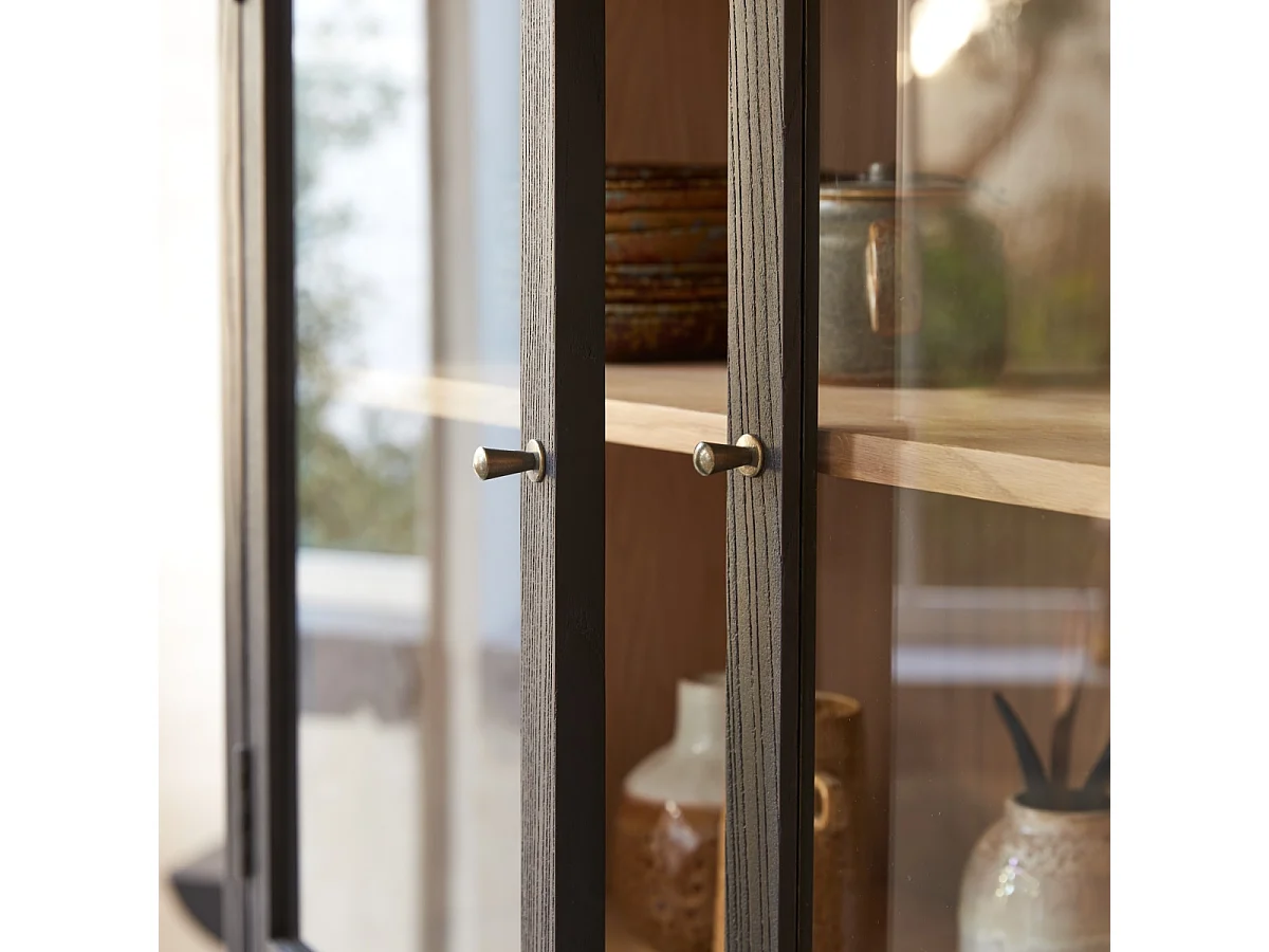 Geschirrschrank Carmen aus massivem Eschenholz 180 cm