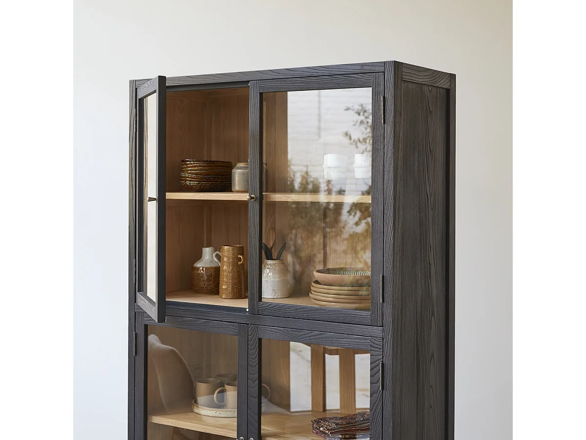 Geschirrschrank Carmen aus massivem Eschenholz 180 cm