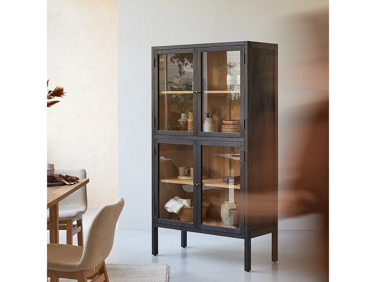 Geschirrschrank Carmen aus massivem Eschenholz 180 cm
