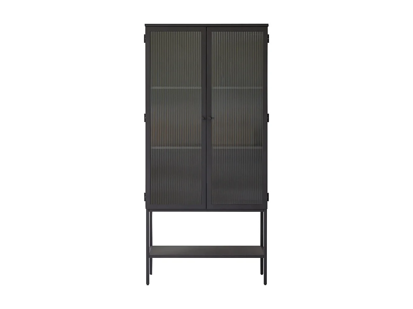 Vitrine haute en métal peint Antonin