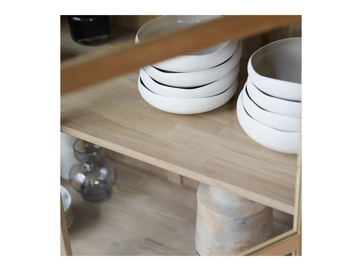 Vitrine haute en bois de teck 120 Babeth